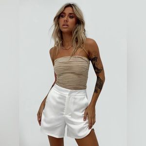 Princess Polly‎ Jonna Shorts in White, Size 4